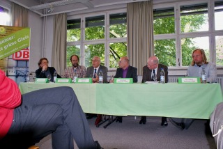 Podium am 12.05.2010 in Tübingen zum Thema Schienenstrecken regionalisieren