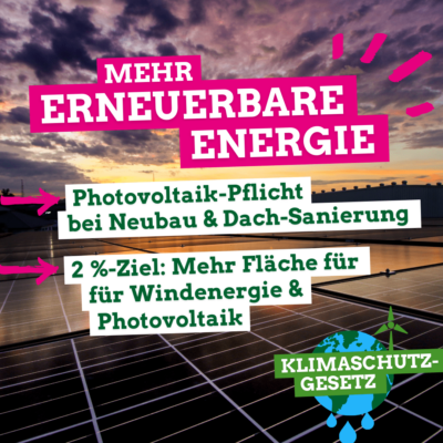 Mehr erneuerbare Energie
