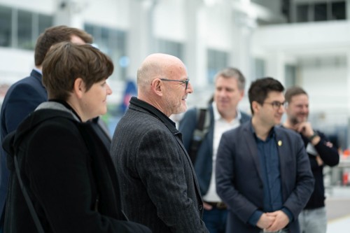 Winne Hermann mit Silke Gericke, MdL und Tayfun Tok, MdLBildquelle: HdM Stuttgart/Laura Poluschkin