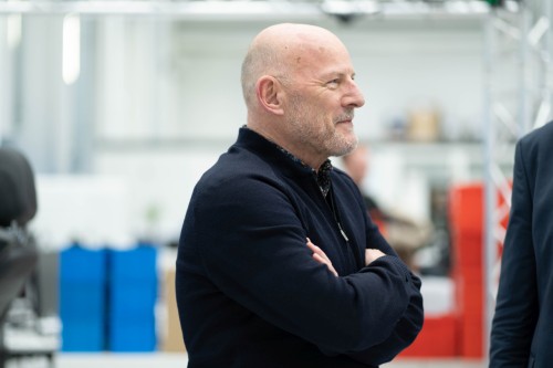 Winne Hermann in der ARENA2036Bildquelle: HdM Stuttgart/Laura Poluschkin