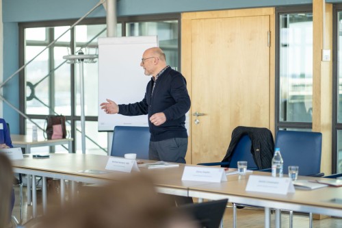 Winne Hermann an der HdMBildquelle: HdM Stuttgart/Laura Poluschkin